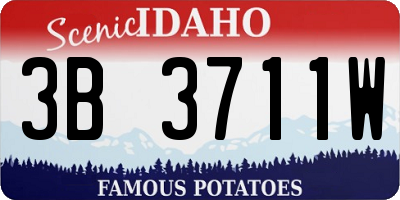 ID license plate 3B3711W