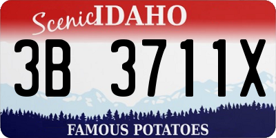 ID license plate 3B3711X