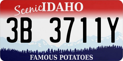ID license plate 3B3711Y
