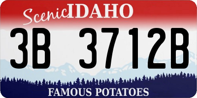 ID license plate 3B3712B