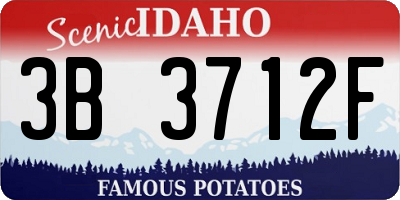 ID license plate 3B3712F