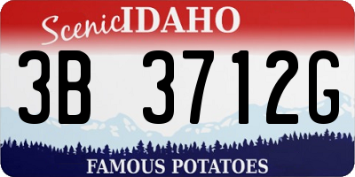 ID license plate 3B3712G