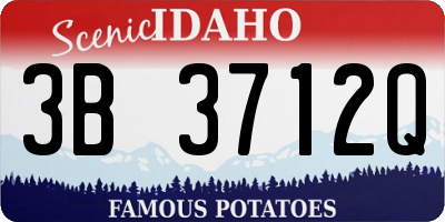 ID license plate 3B3712Q