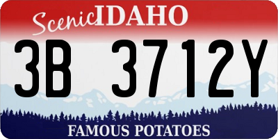 ID license plate 3B3712Y
