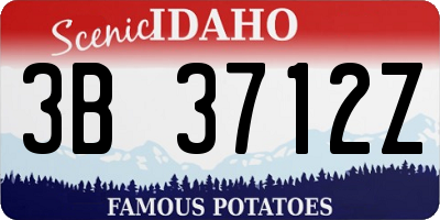 ID license plate 3B3712Z