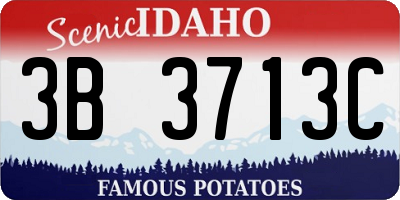 ID license plate 3B3713C
