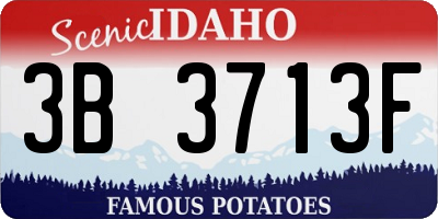 ID license plate 3B3713F