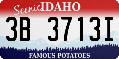 ID license plate 3B3713I