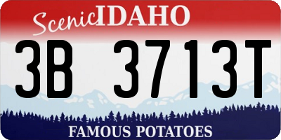 ID license plate 3B3713T