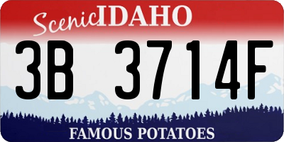 ID license plate 3B3714F