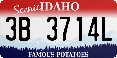 ID license plate 3B3714L