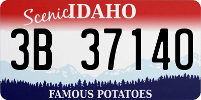 ID license plate 3B3714O