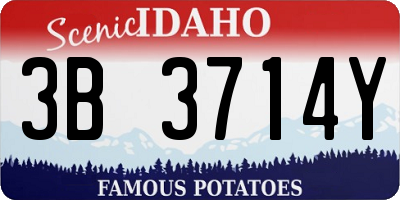 ID license plate 3B3714Y
