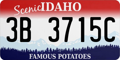 ID license plate 3B3715C