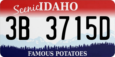 ID license plate 3B3715D