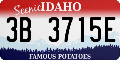 ID license plate 3B3715E