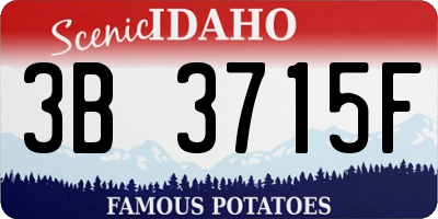 ID license plate 3B3715F