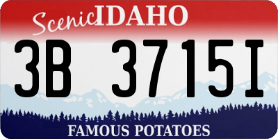ID license plate 3B3715I