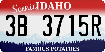 ID license plate 3B3715R