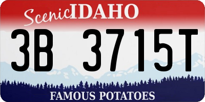 ID license plate 3B3715T