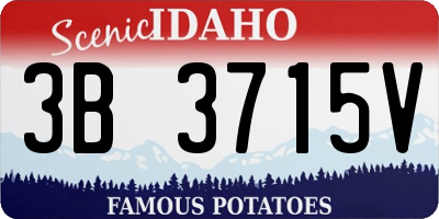 ID license plate 3B3715V