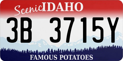 ID license plate 3B3715Y
