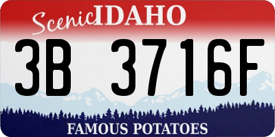 ID license plate 3B3716F