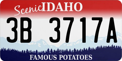 ID license plate 3B3717A