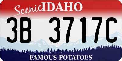 ID license plate 3B3717C