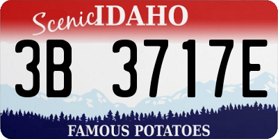 ID license plate 3B3717E