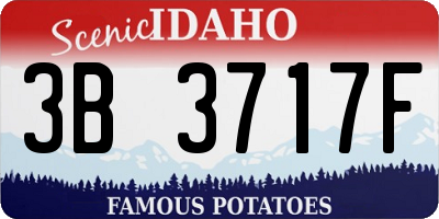 ID license plate 3B3717F