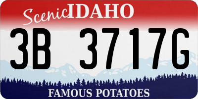 ID license plate 3B3717G