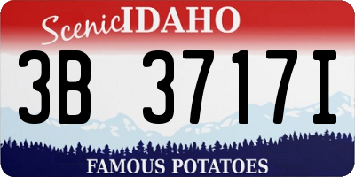 ID license plate 3B3717I