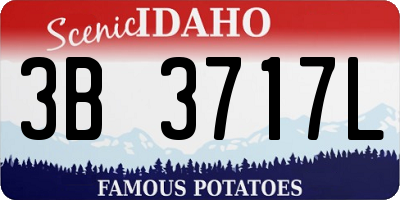 ID license plate 3B3717L