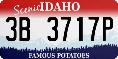 ID license plate 3B3717P