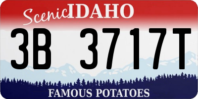 ID license plate 3B3717T