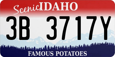 ID license plate 3B3717Y