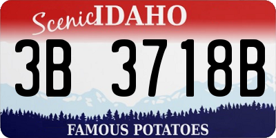 ID license plate 3B3718B