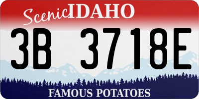 ID license plate 3B3718E