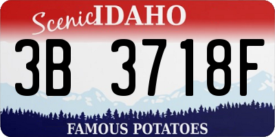 ID license plate 3B3718F