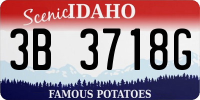 ID license plate 3B3718G