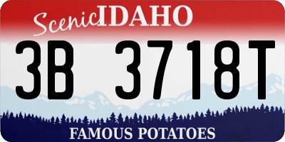 ID license plate 3B3718T