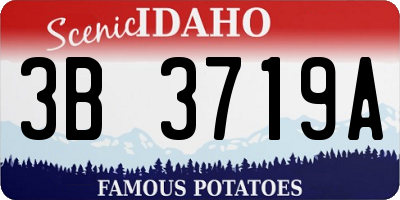 ID license plate 3B3719A