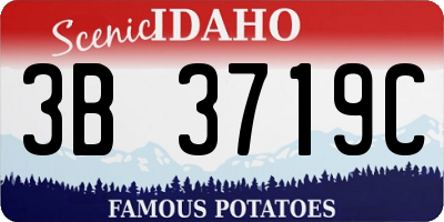ID license plate 3B3719C