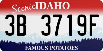 ID license plate 3B3719F