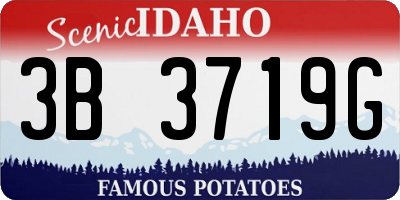 ID license plate 3B3719G