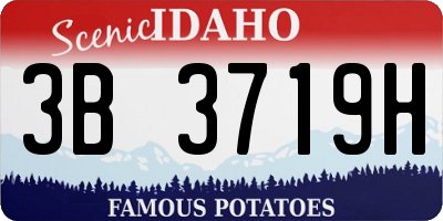 ID license plate 3B3719H