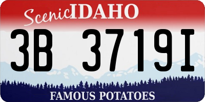ID license plate 3B3719I
