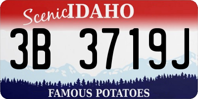 ID license plate 3B3719J