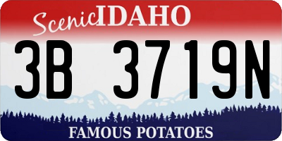 ID license plate 3B3719N